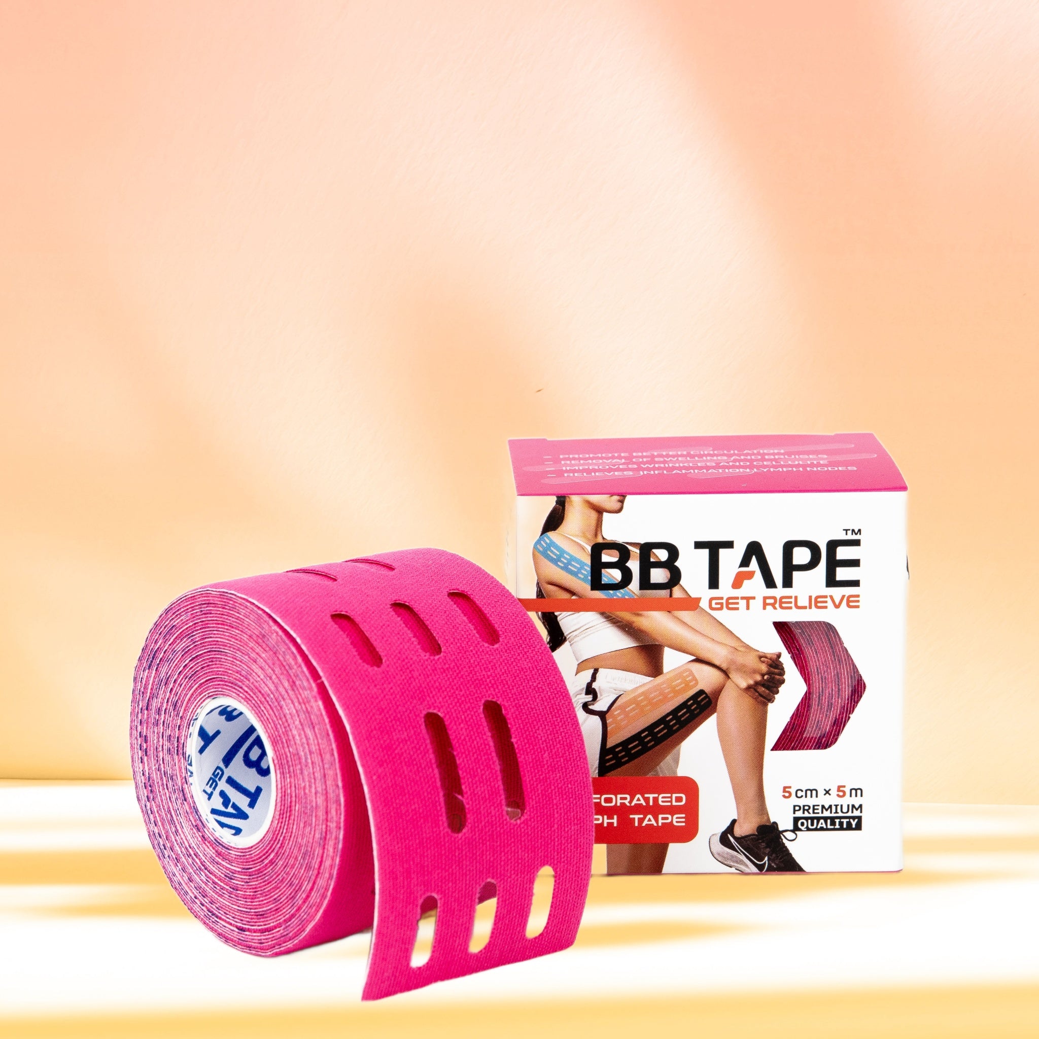 LYMPH TAPE PINK PERFORATED 5 M