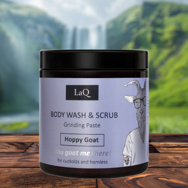 BODY WASH & SCRUB FOR MEN HOPPY GOAT 220 G