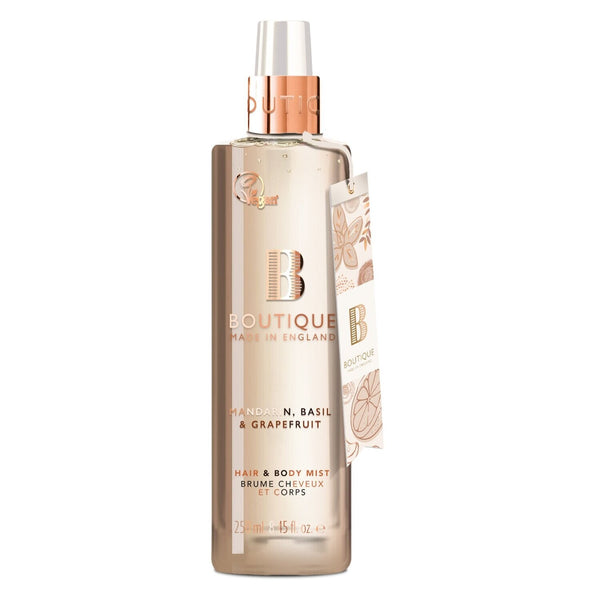 BOUTIQUE MANDARIN, BASIL & GRAPEFRUIT HAIR & BODY MIST 250 ML